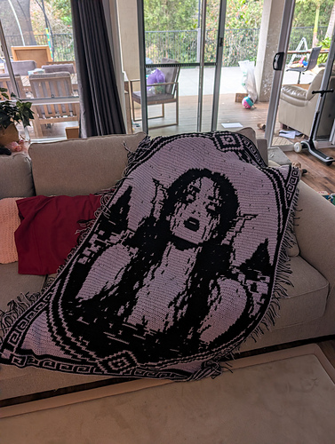 Siren Overlay Mosaic Crochet Blanket