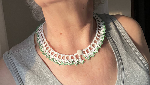 Beaded Crochet Collar Necklace