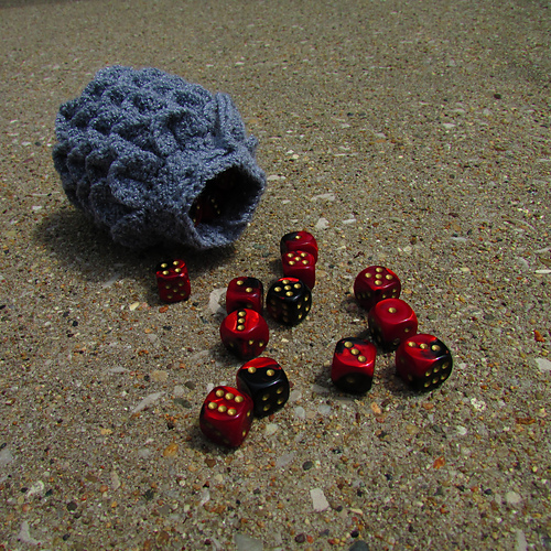 Ravelry Dragon Egg Dice Bag pattern by Nic's Knits