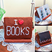 "I Love Books" Book Stand Wedge pattern 