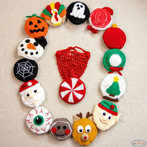 15-in-1 Foldable HOLIDAY Market Bags