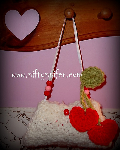 Sweet Cherries Washcloth Purse photo 2