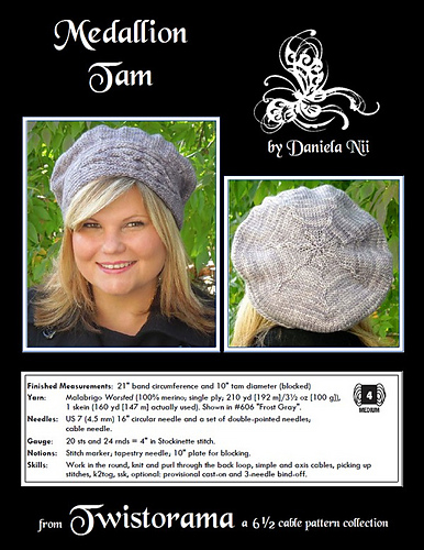 Ravelry: Medallion Tam pattern by Daniela Nii