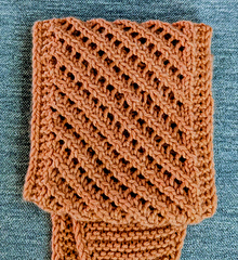 Sample made using ssk option - after blocking.
