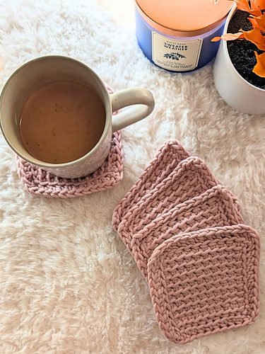 Cozy Hearts Coasters