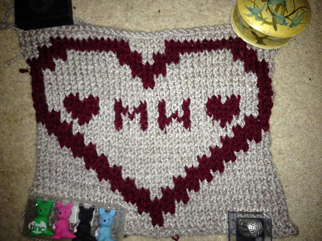 Initials Heart Square