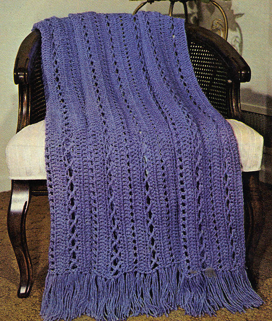 Ravelry Crochet Afghan in Cross Stitch Pattern pattern by Workbasket