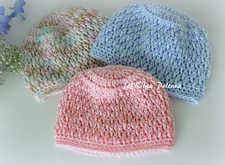 Ravelry: Newborn Baby Beanie Hat pattern by Olga Poltava