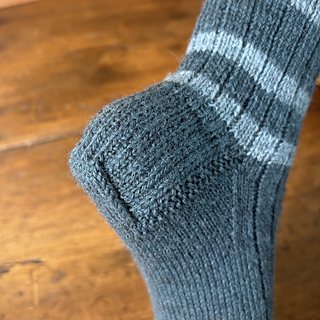 View of finished heel.
