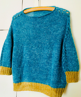 hold wool yarn together  with mohair yarn