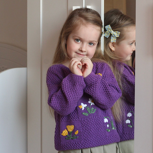 Ravelry Garden Flowers Jumper pattern by Marina Ayueva
