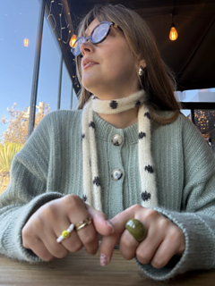 Dots Skinny Scarf