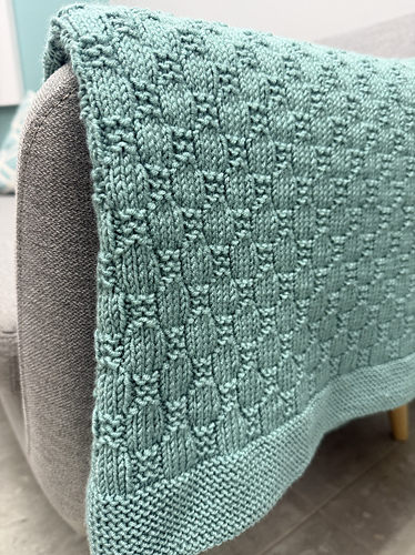 Easy Russian Lantern Knit & Purl Blanket
