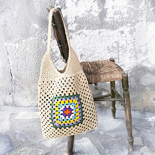 granny square tote bag