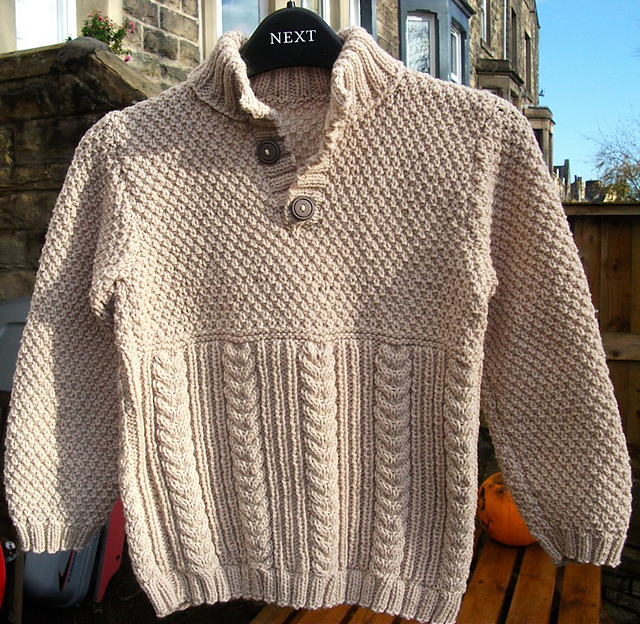 Ravelry Boy's Cable Sweater pattern by Sirdar