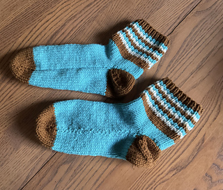 Wonky first sock on bottom. 