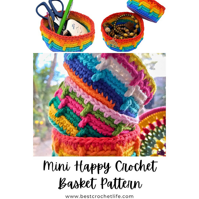 Crochet Basket | Mini Happy Basket