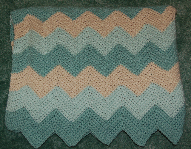 Ravelry Crocheted ZigZag Blanket pattern by Pretty and Practical Patterns