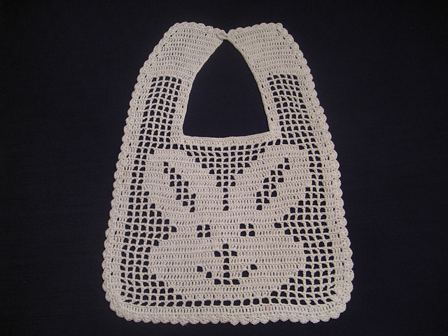 Ravelry: Filet Crochet Bib - Bunny pattern by Maria Bittner