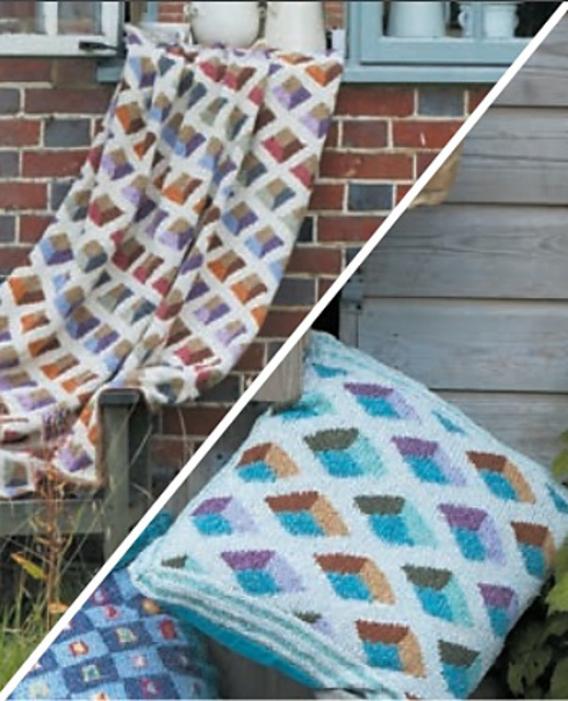 Ravelry Diamonds Throw & Cushions pattern by Kaffe Fassett