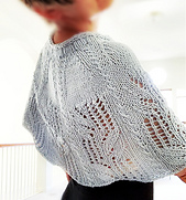 Cowl version in the 36" size, knitted in Yarnz2go's Powder blue  Bambon yarn.