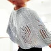 Cowl version in the 36" size, knitted in Yarnz2go's Powder blue  Bambon yarn.