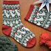 Santasaurus Socks pattern 