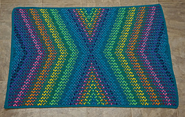 See closeups for truer color of beads and yarn.  The full length pictures turned out a bit dark.