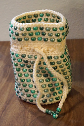 I was trying for a manly looking dice bag. Not sure how that worked out!