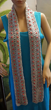 Valentine's Day scarf.  I went long for wrapping around the neck.
