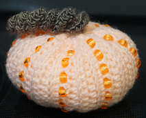 Pumpkin 1 with translucent beads.