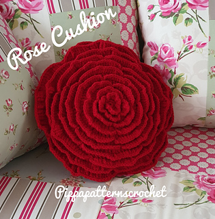 Ravelry Rose Cushion Pattern By Connie Rockliff