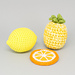 Fruits - Lemon, Orange slice, Pineapple pattern 