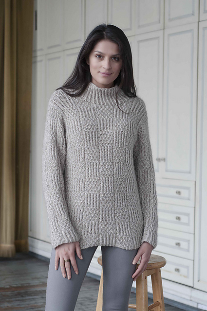 mock turtleneck pullover sweater