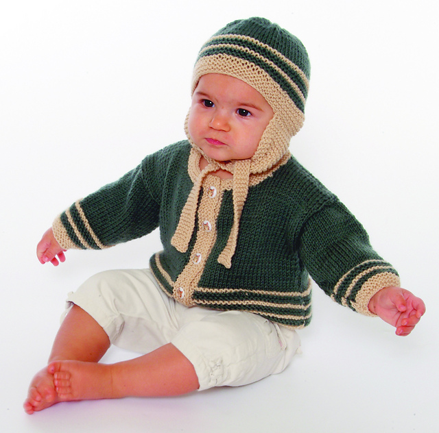 Ravelry P554 Baby Sweater and Hat Set pattern by JoAnne Turcotte