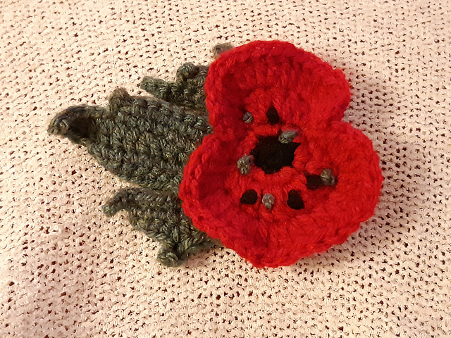 remembrance poppy leaf