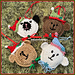 Joy Bear Christmas Ornament pattern 