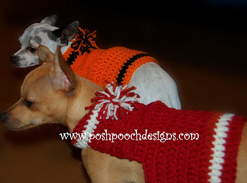 Easy Striped Sports Team Dog Sweater photo 6