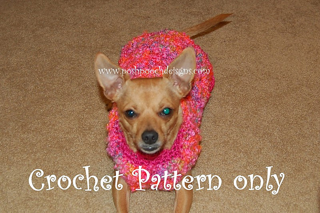 chunky crochet dog sweater