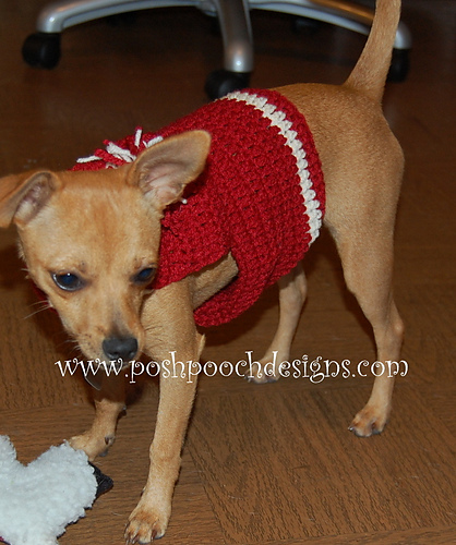 Easy Striped Sports Team Dog Sweater photo 8