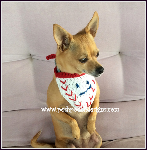 Baseball Dog Bandanna photo 2