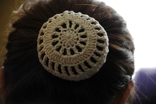 Lace and Stripes Hair Bun Cover photo 1