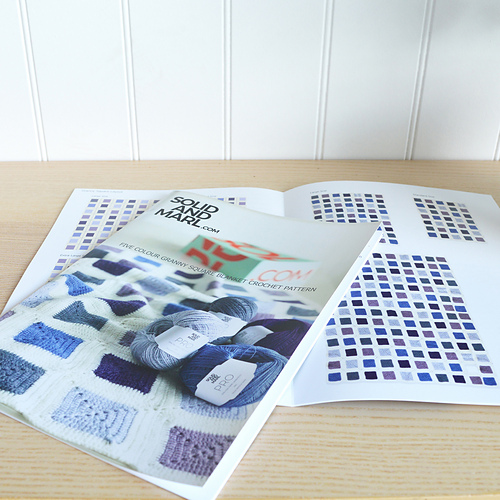 Fem-fargers granny square - Pro Yarn Studio