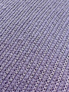 Close up to stitch pattern and yarn textures