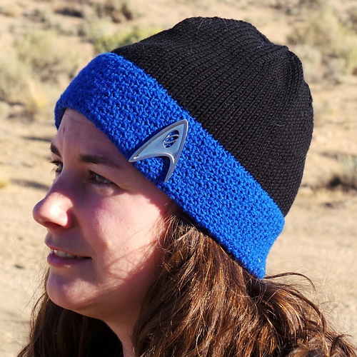 Ravelry Star Trek Hat pattern by Rachel Roden