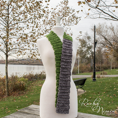 Ravelry Herringbone HDC Scarf pattern by Rachy Newin