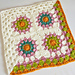 Framed Circles Granny Square pattern 