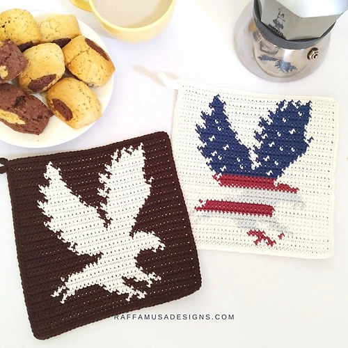 85 Free Patterns For Crochet Birds 31 Eagle Potholder Free Crochet Pattern