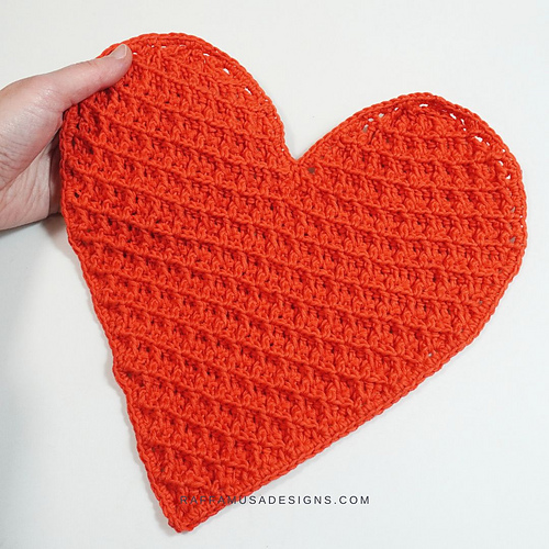 Waffle Heart Dishcloth photo 3