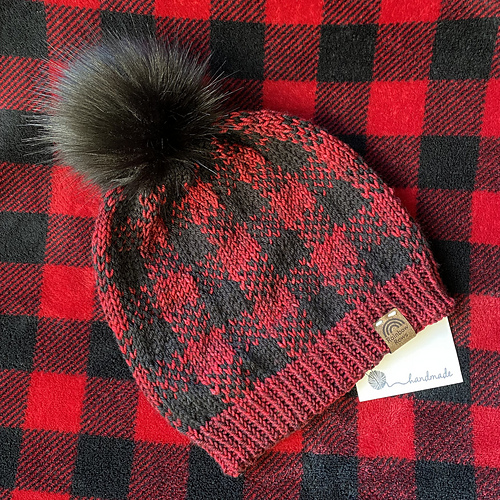buffalo plaid toque